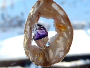 Geode vedhæng med ametyst